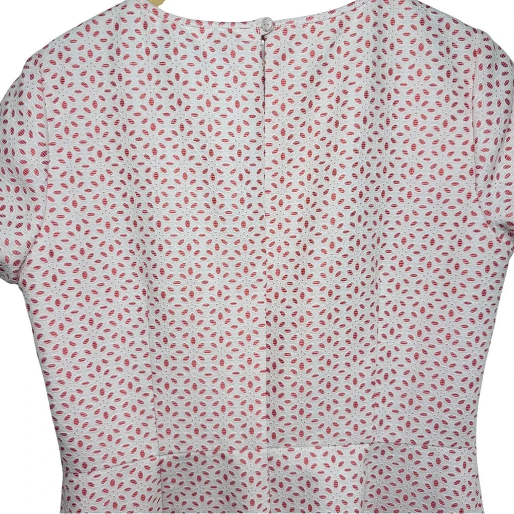 Brooks Brothers‎ 346 Pink Eyelet Sheath Dress Preppy Coquette Garden Work 14